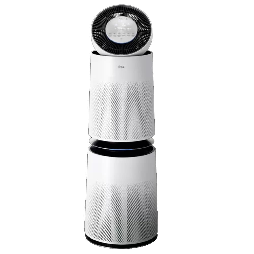 ال جى جهاز تنقية الهواء 100 متر 6 step filtration - Plasm aster Plus Ionizer - كريمي ثلجي اسود - AS10GDWH0