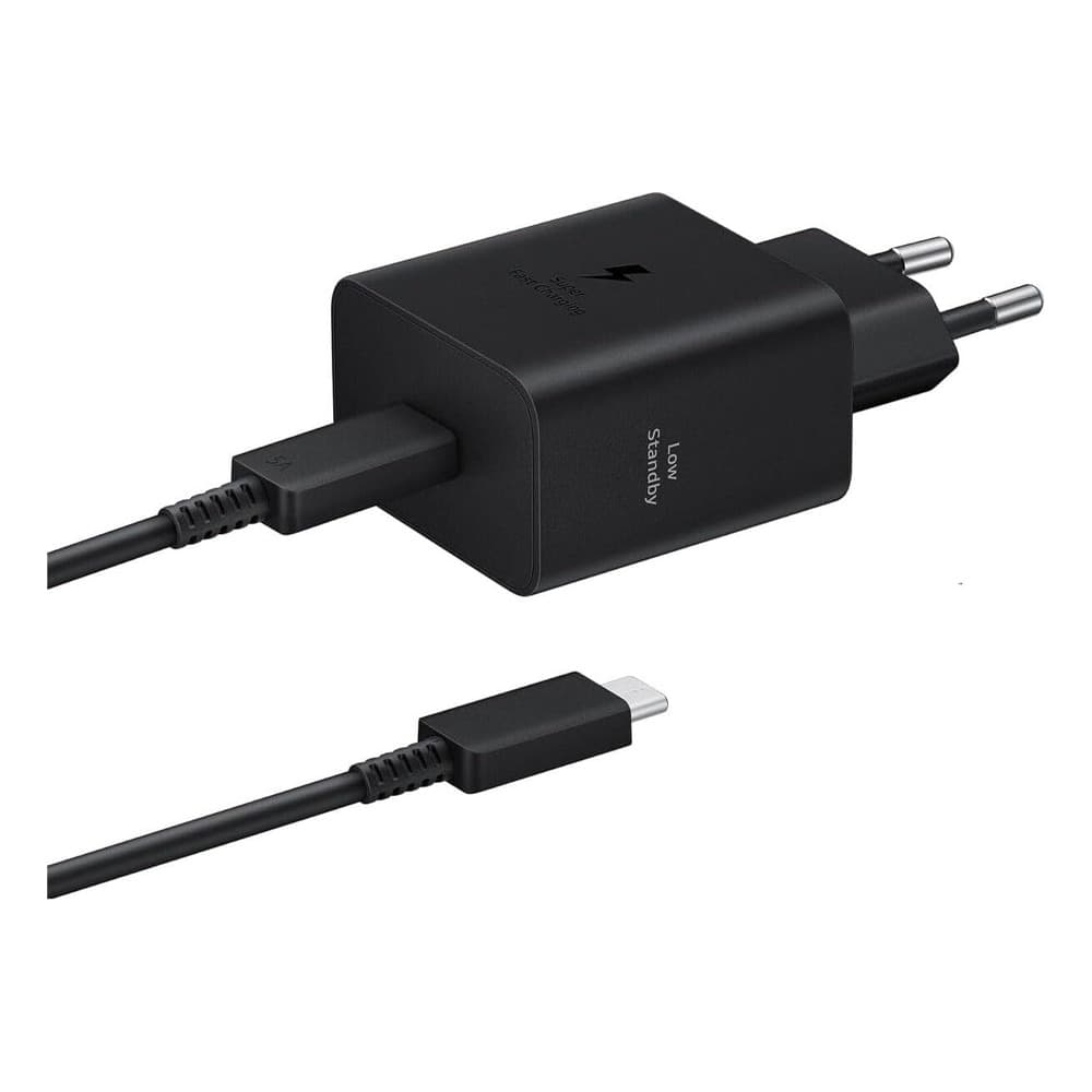 سامسونج شاحن بقوة 45 وات مع كابل USB-C بطول 1.8 متر 2-Pin - أسود