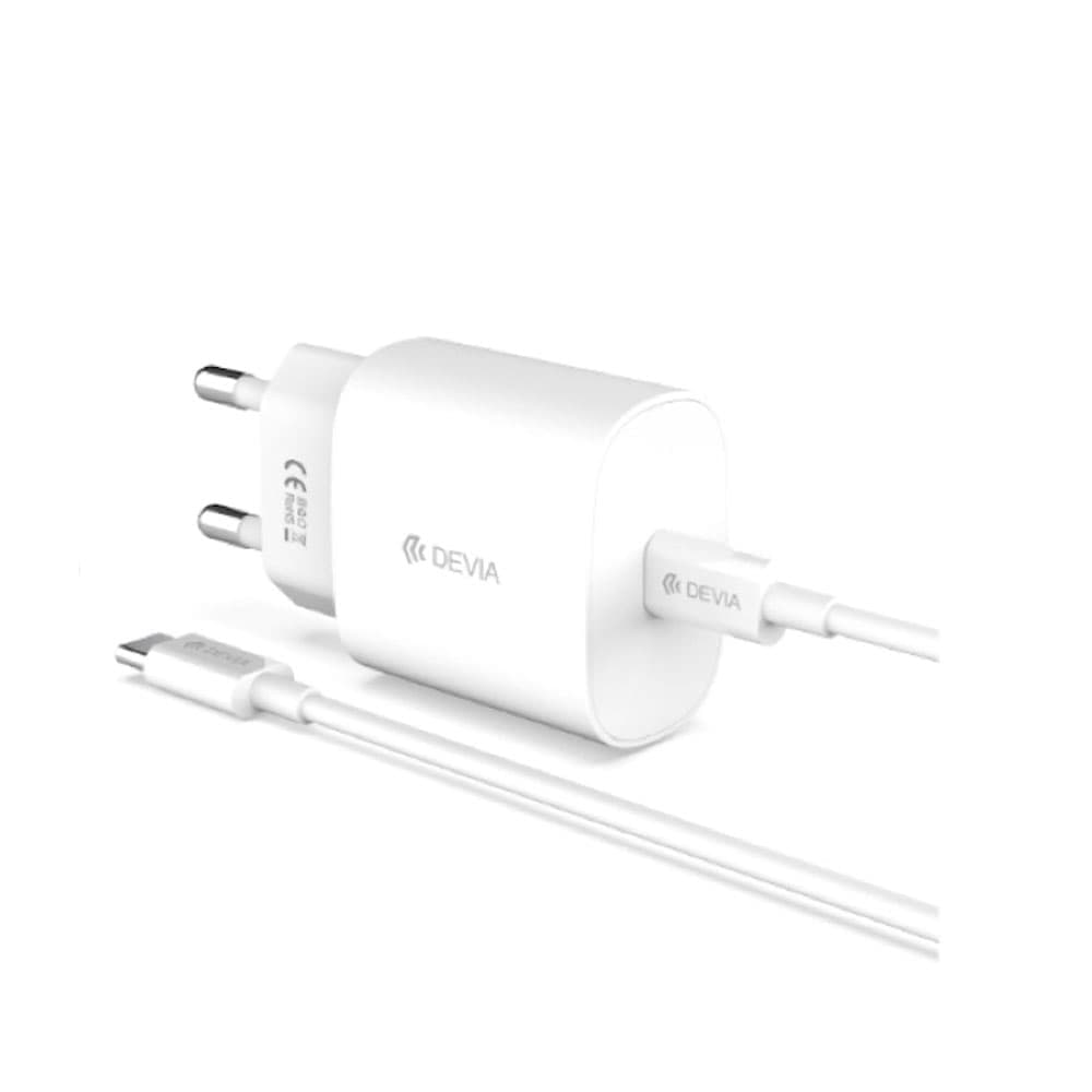 ديفيا شاحن RLC-383 Smart Series بقوة 25 وات مع كابل Type-C - أبيض