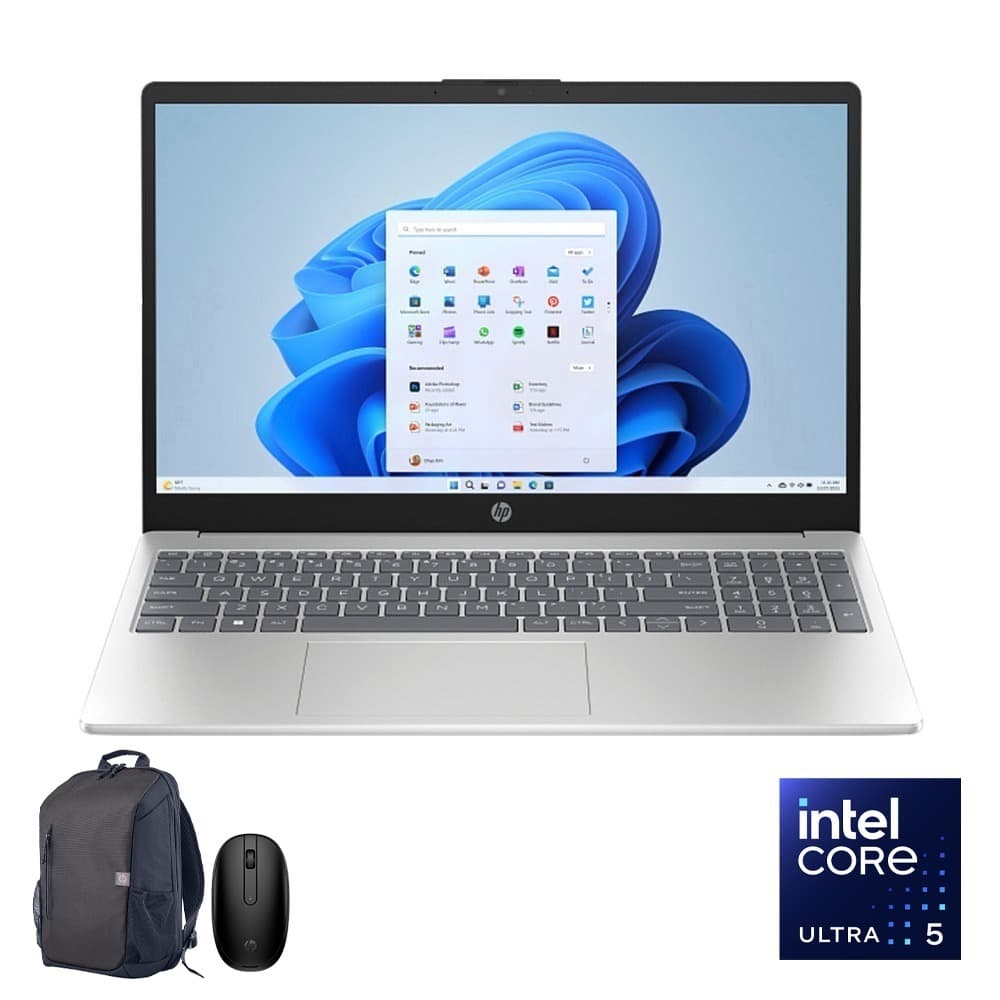 اتش بى AI 15-fd2019ne لاب توب - انتل® كور™ الترا 5-225U - رامات 24 جيجا بايت - هارد ديسك 512 جيجا بايت SSD - جرافيك Integrated Intel® Graphics - شاشة