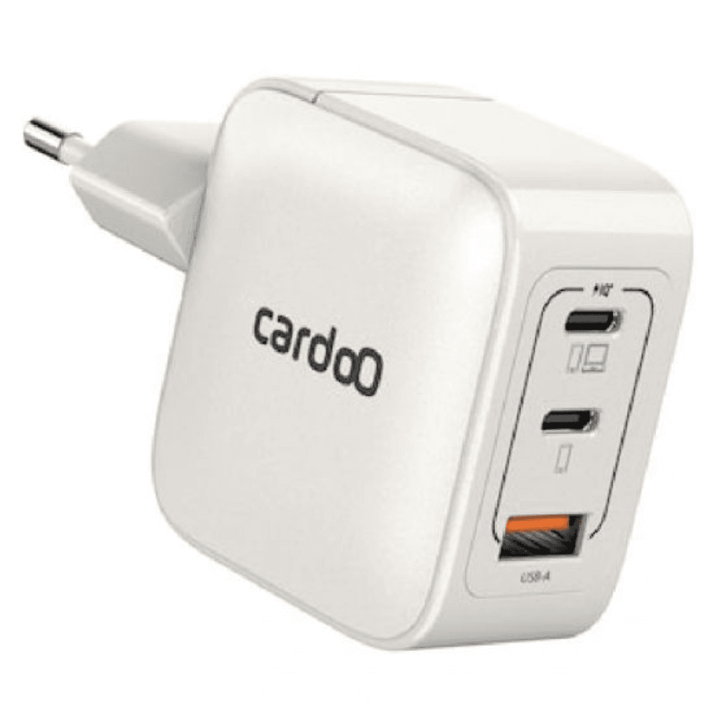 شاحن كاردو USB ومنفذي USB-C، 65 واط، CGLAEU02W - أبيض