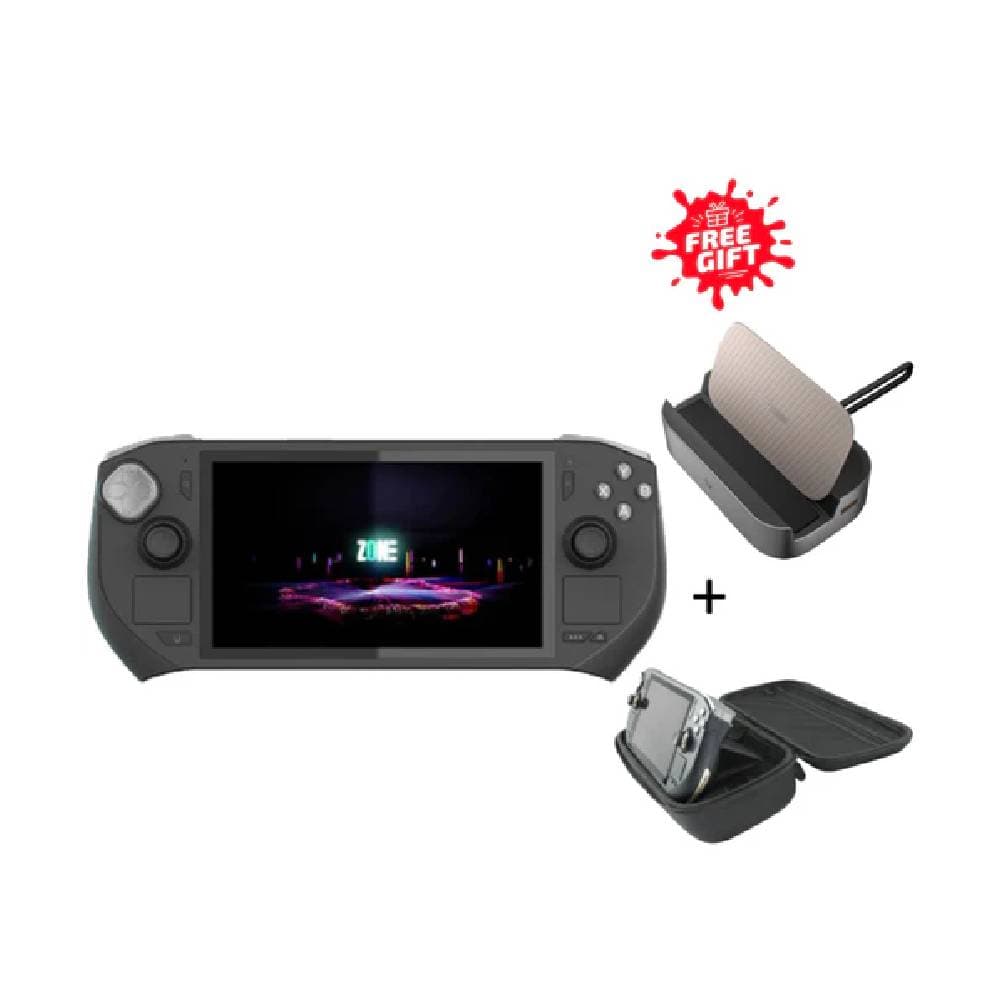 جهاز ألعاب زوتاك، محمول باليد، معالج AMD 8840U، شاشة AMOLED، ذاكرة وصول عشوائي LPDDR5X سعة 16 جيجابايت، سعة 512 جيجابايت، مع حقيبة حمل وقاعدة تثبيت للألعاب