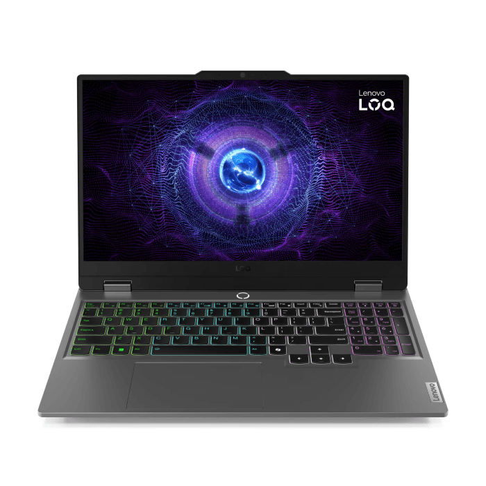 product-Lenovo LOQ 15IRX9 Laptop Intel® Core™ i7-13650HX Processor, 16GB RAM, 512GB SSD, NVIDIA® GeForce RTX 4050 6GB Graphics, 15.6" HD Display - Grey