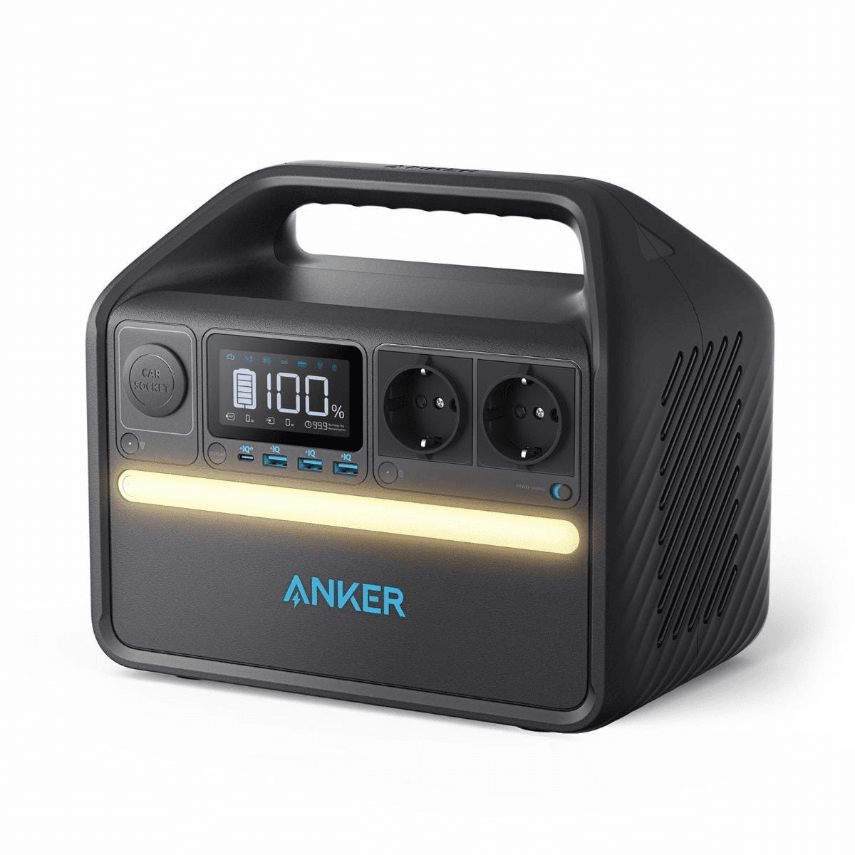 جهاز توزيع الطاقة انكر سلكي PowerHouse 535، بسعة 512 وات في الساعة، 500 وات، 9 منافذ، اسود - A1751311