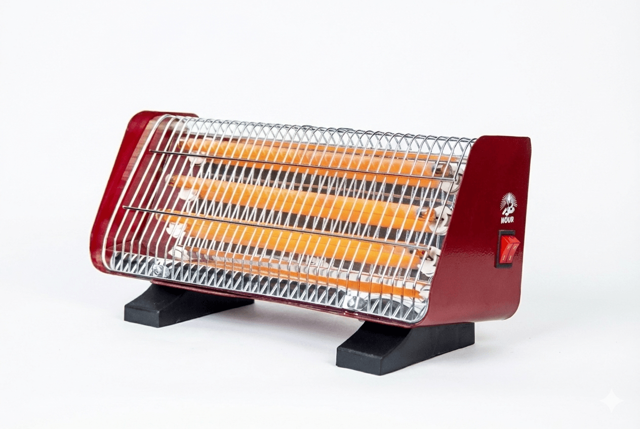 دفاية نور، 3 شمعات – فضي/أحمر