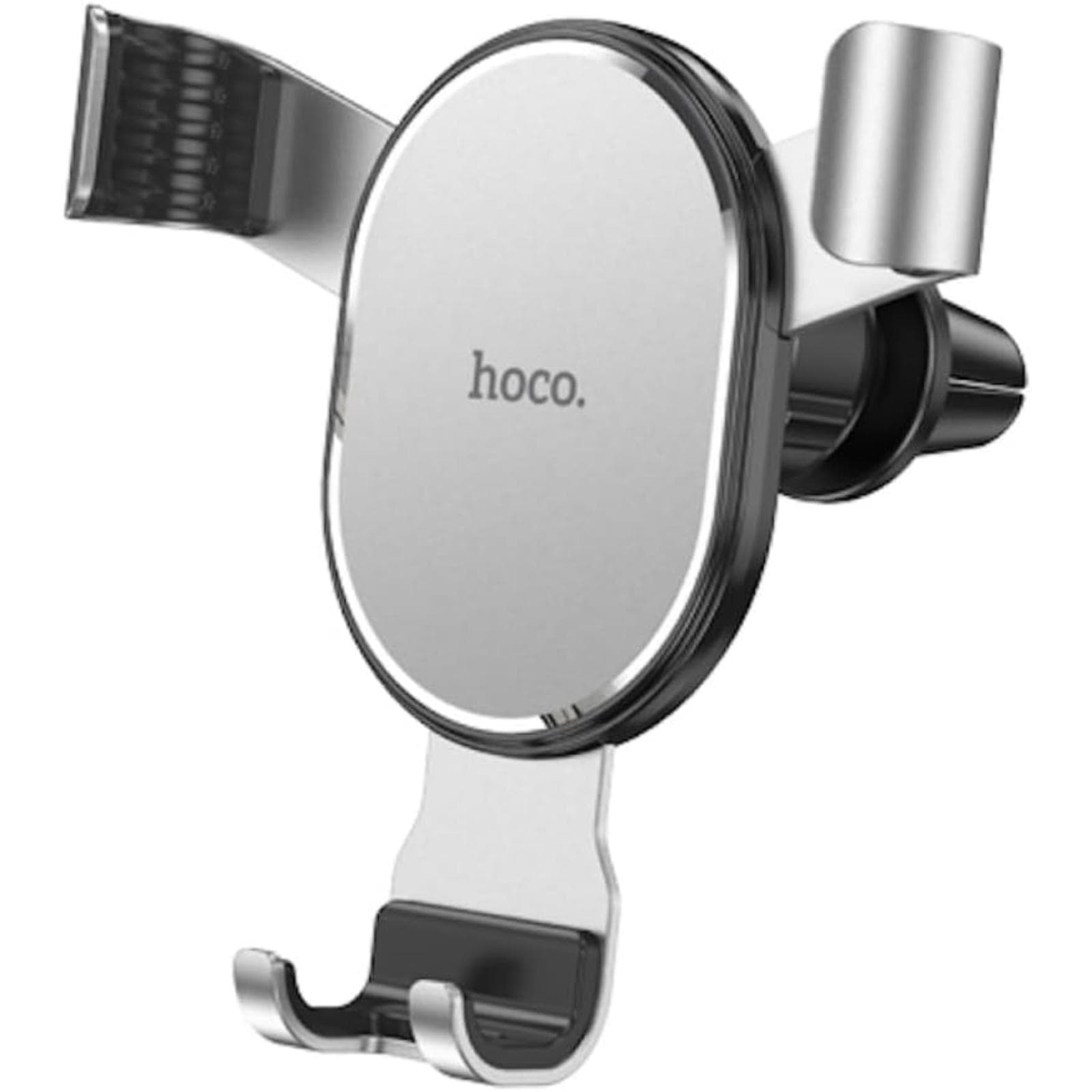 product-Hoco CA56 Plus Armor Mobile Holder, Metal, Compatible with 3.5-6 Inch Mobile Phone - Silver Black