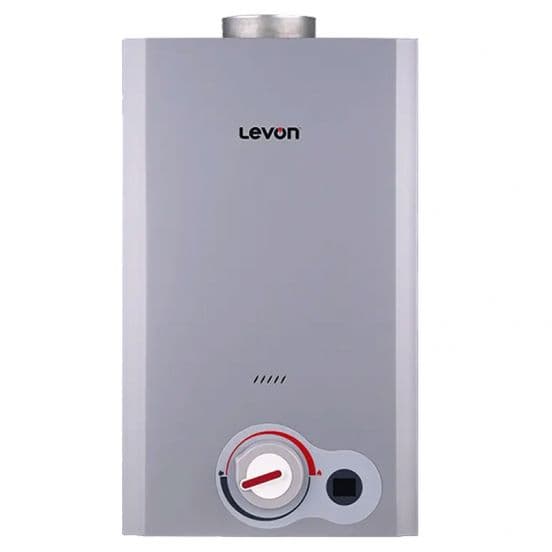 ليفون سخان مياه غاز ديجيتال ، 10 لتر، ادابتور , فضي - DG4 F-OXG